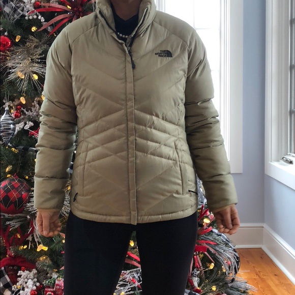 north face gold puffer jacket
